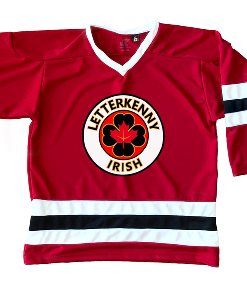 Custom Hockey Jerseys with a Letterkenny Embroidered Twill Logo