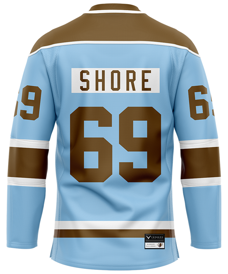  SHORESY Sudbury Blueberry Bulldogs Hockey Jersey with Your Name  & Number XS : Sports & Outdoors