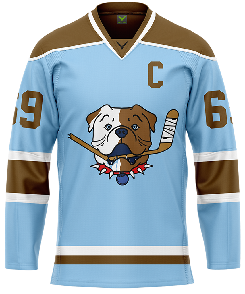 Blueberry Bulldogs Mint Shore 69 Series Adult Hockey Jerseys