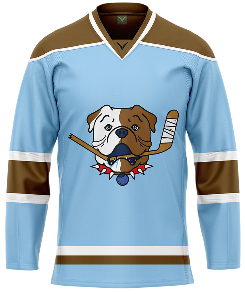 Shoresy Sudbury Blueberry Bulldogs Hockey Jersey V-Neck Long