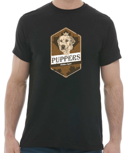 Puppers Golden Lager Black T-Shirt