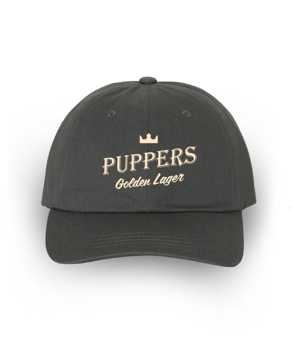 Puppers Golden Lager Dad Hat - Dark Grey